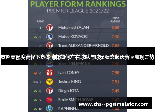 英超高强度赛程下身体消耗如何左右球队与球员状态起伏赛季表现走势